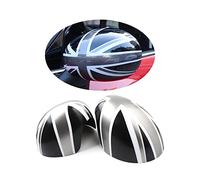 MINI R55-R61 Union Jack Wing Mirror Cover, Side Mirror Caps Cover for Mini Cooper One/S/JCW R Series R55 R56 R57 R58 R59 R60 R61(Union Jack Gray, For Manual Folding Mirror)