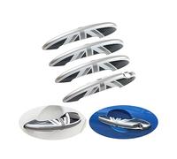 MINI R60 Union Jack Door Handle Covers, Door Handle Caps Trim for Mini Cooper One/S/JCW R60 Countryman(Union Jack Gray, 4 Doors)