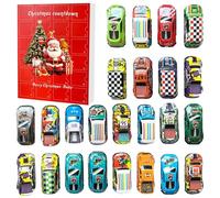 Mini Racers Christmas Advent Calendars 2025, Christmas Advent Calendar with Pull-Back Racing Car Toys, 24 Days Christmas Countdown Calendar Gifts for Kids, Christmas Party Favor