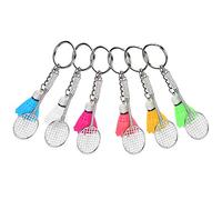 Mini Racket Key Chain Badminton Key Ring 6 pcs Badminton Pendant Keyring for Sport Lovers Gift School Bag Hanging Decoration