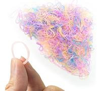 Mini Rainbow Color Rubber Bands,1000 Piece Soft Elastic Rubber Bands for Kids Hair,Women Girls Braiding and Hairstyles…