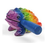 Mini Rainbow Croaking Frog Güiro - Fair Trade Percussion Instrument - Fun for all Ages