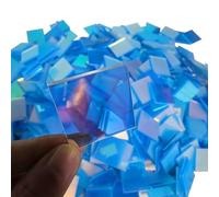 Mini Rainbow Holographic Squares, Iridescent Acrylic Mosaic Tiles for Crafts, 100/200/300 Pieces Squared Mixed Stained Acrylic Sheets, Mosaic Kits for Adults