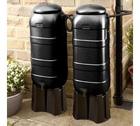 Mini Rainsaver 100 litre Black Water Butt Double Kit