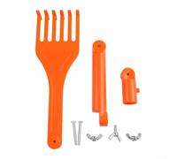 Mini Rake Gutter Tool for Removing Leaves and Branches from Roofs, Adjustable Head Garden Rake for Cleaning Gutters with Guards, Orange for Pla(A)