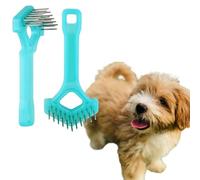 Mini-Rake V-Shaped with 1" Long Double-Row Rotating Teeth (AquaBlue)