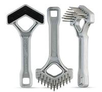 Mini-Rake V-Shaped with Double-Row Rotating Teeth (Silver with Blacktop)