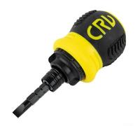 Mini Ratchet Screwdriver Dual Purpose Telescopic Compact Hand Tool with Magnetic Bit Head Anti Slip Grip for Precision Repair Work Chrome Vanadium Steel(Yellow)