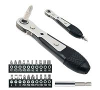 Mini Ratchet Screwdriver Set,22-Piece 1/4 Ratchet Right Angle Screwdriver 36-Tooth Small Ratcheting Wrench Bit Ratchet For Tight Spaces Magnetic Repair Tool Kit for Laptop, Cell Phone, PC, MacBook, Ri