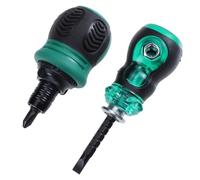Mini Ratchet Screwdriver Set 2pcs with Interchangeable Bits | Chrome Vanadium Steel Construction, Enhanced Torque, Reversible Action, Black Finish, Suitable for DIY Phones, Pcs