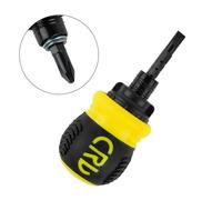Mini Ratchet Screwdriver with Dual-Purpose Batch Head, Telescopic Design & Magnetic Tip for Precision Hand Tool Use in DIY and Repair (Yellow)