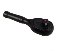 Mini Ratchet Wrench 72-Tooth Gear with 1/2 Inch Drive, Chrome Vanadium Steel, Direction Reversal Switch for Fast Tightening and Loosening in For Car and Machine Repair (Black)