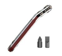 Mini Ratchet Wrench, Elbow High Torque Offset Reversible Ratcheting Screwdriver 1/4 Inch Drive Pocket Ratchet Wrench for Awkward Spaces (2 * Screwdriver Bits)