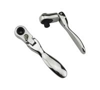 Mini Ratchet Wrench Having 72-Tooth Mechanism Chrome-Vanadium Steel Quick-Release Socket Wrench Set for Tight Spaces - 97 Mm Dual-Head Screwdriver Handle Metric(Single Head)