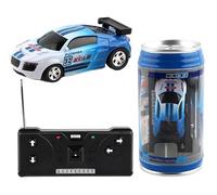 Mini RC Car - Remote Control Toy With Roadblock Cans, Compact Four Direction Wireless Racing Model, Kids Driving Obstacle Course Set | Fun Family Entertainment For Boys Girls