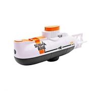 Mini RC Nuclear Submarine - 6CH Portable Radio Controlled Boats with Smart Detection Safety, 360° Rotate Remote Control Toy for Pools Laker River (White)
