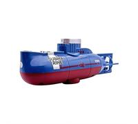 Mini RC Submarine Toy - Blue Remote Control Boat, Waterproof Diving Toy for Kids, Radio Controlled Submarine for Fish Tank & Bathtub, Birthday Gift (Blue)
