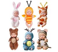 Mini Reborn Dolls, 6 Pcs Sleeping Rebirth Dolls, Mini Sleeping Rebirth, Washable Baby Doll, Realistic Small Baby For Kids Girls Boys