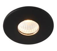 Mini Recessed Downlight Fixture - 4W Warm White COB LED - Matt Black