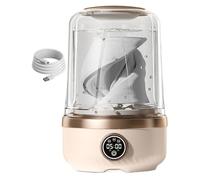 Mini - Rechargeable with 3 Speeds, 2.1 Liter Rechargeable for Women's Underwear - for Delicate Woven Socks Towels Bras Travel Camping Home Residence