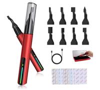 Mini Reciprocating Sander with 3 Adjustable Gears, 8 Sanding Heads, 12 Types Sandpaper, Overload Protection for Grinding, Sanding, Polishing, DIY Crafts