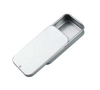 Mini Rectangular Empty Metal Box, Small Jewelry Organizer Case, Candy Sliding Iron Box Containers(Silver)