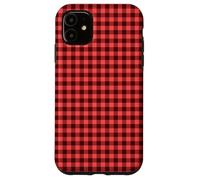 Mini Red Gingham Check Pattern Case for iPhone 11