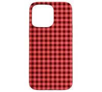 Mini Red Gingham Check Pattern Case for iPhone 15 Pro Max