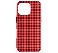 Mini Red Gingham Check Pattern Case for iPhone 16 Pro