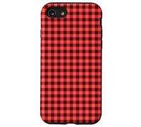 Mini Red Gingham Check Pattern Case for iPhone SE (2020) / 7 / 8