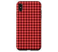Mini Red Gingham Check Pattern Case for iPhone XS Max