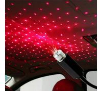 Mini Red Led Star Projector Night Light, Interior Car Lights, Adjustable USB Night Light, Romantic Auto Roof Ceiling Lamp for Bedroom, Ceiling and Party Lighting Decoration