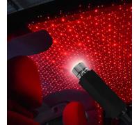 Mini Red Led Star Projector Night Light, Interior Car Lights, Adjustable USB Night Light, Romantic Auto Roof Ceiling Lamp for Bedroom, Car, Ceiling and Party Decoration