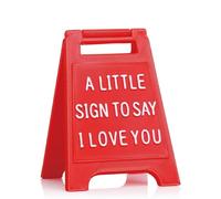 Mini Red Sign Decoration,TopBine Romantic Desktop Signs“A Little Sign To Say I Love Yo” Romantic Figurines for Boyfriend Girlfriend Valentines Day Gift Cute Birthday,Anniversary,Christmas,Sweet Home