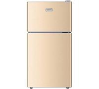 Mini Refrigerator,2 Door Fridge Freezer,Silent Running Perfect For Bedroom Or Lounge.,Gold,outstanding78
