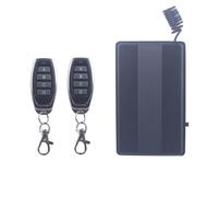 Mini Remote Control switch Vibrator Reminder 4 Times Vibrations Wireless Remote Vibrator Reminders Wireless Reminder Alarm System 4CH Remote Controller vibrater (Black /2* Remote Control)