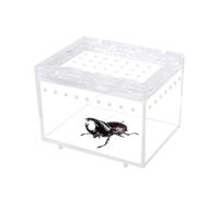 Mini Reptile Terrarium, Stackable Reptiles Feeding Box with Magnetic Lock & Waterproof Enclosure for Spiders, Tarantulas, Snail, Mantis, Lizard
