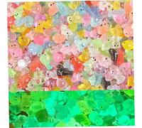 Mini Resin Animals, 100Pcs Tiny Cute Animal Figurines Bulk for Miniature Fairy Garden Accessories Micro Landscape Aquarium Potted Decoration Mini Resin Animals, Figurines