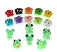 Mini Resin Animals, 30 Pieces Ten Colour Mixed Frogs with Six Varieties, for Terrarium Decorating and Fairy Garden Creation, Desktop Display and Plant Pot Accenting, Creative DIY Gift Making