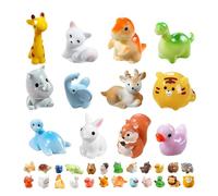 Mini Resin Animals, 40-Piece Resin Animal Set, 0.98x0.59 Inches Figures with Miniature Tabletop Decor, Tiny Animal Figurine Set, Indoor Outdoor Accessory with Build, Party Favor Gear for Kids