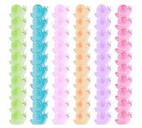 Mini Resin Animals 60PCS 0.8x0.7 Inch Luminous Snails Mini Resin Figures Miniature Snails Glow in the Dark Ornament for Dollhouse Garden Decoration DIY Craft Micro Landscape Party Decor Snails Mini