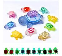 Mini Resin Animals Turtles Night Glow, 100 Pcs Mini Turtles, Miniature Animals Glowing, Figures, Tiny for Diy Fairy Garden Decoration Dollhouse Micro Landscaping (100Pc)