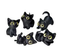 Mini Resin Cat Cute Kitten Micro Landscape Craft, Cat Anime Figure Kawaii 3D Printed Cats Figurines Toys (Style 12)