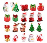 Mini Resin Christmas Figurine Set: 20Pcs Fairy Garden Miniatures, Diy Craft Project Decorations