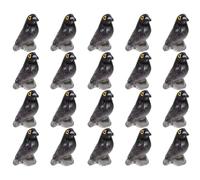 Mini Resin Crows Bulk,Glow Black Raven Collectible Figurines,Tiny Little Black Landscape,Realistic Crows Gothic Cr For Micro