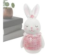 Mini Resin Easter Bunny Statues - Cute Animal Figurine Decor, Spring Home Ornament | Indoor Table Bookshelf Office Living Room Bedroom Display, Party Festival Holiday Collectors, Gift