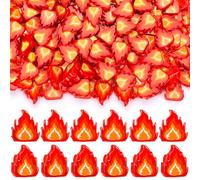 Mini Resin Fire, 70Pcs Miniature Flame Figurines Flame Ornament for Tabletop Games Garden Home Micro Landscape Decor