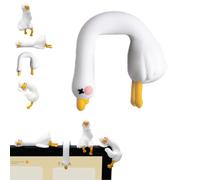 Mini Resin Goose Figurine,Funny Computer Decor,3D Craft Sculpture,Tiny Cute Goose Statues for Office Desk,Car Dashboard,Duck Desk Accessories,Duck Office Monitor & Dashboard Decor