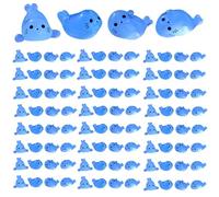 Mini Resin Ocean Animals Figures,100Pcs Luminous Tiny Miniature Sea Creatures,4 Styles Seal Pup Glow in The Dark Mini Sea Animals for Fairy Garden Landscape Aquarium