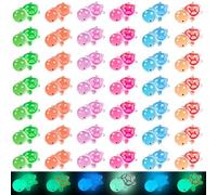 Mini Resin Turtles, Glow in the Dark, 48 PCS, 6 Colors - Miniature Animals for Garden Micro Landscape Ocean Animal Theme Decoration